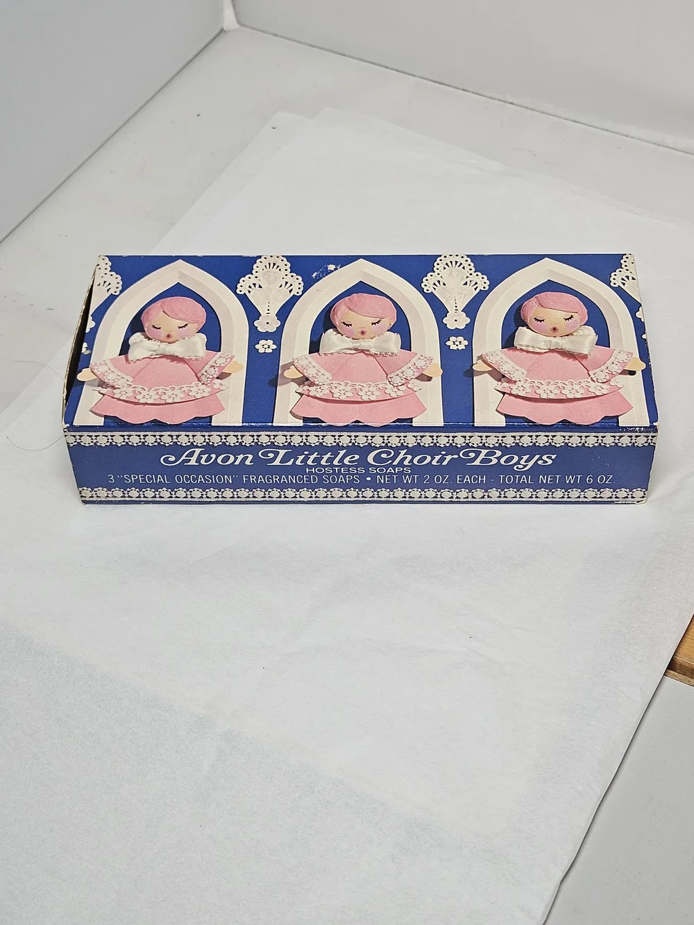 Avon Little Choir Boys Hostess Soap Set - Pink & Blue
